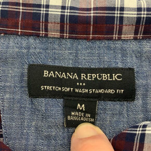 Banana Republic Long Sleeve Button Down Casual Shirt Size M - Picture 3 of 7